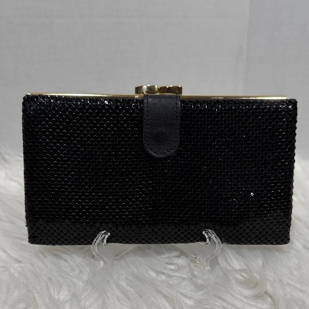 WHITING & Davis Black Mesh Clutch